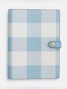 🩶COACH NOTEBOOK WITH GINGHAM PRINT  - NWT